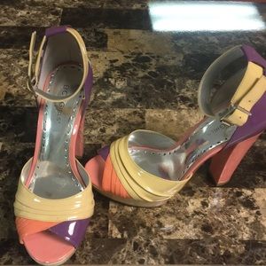 BCBGirls colorblock heels